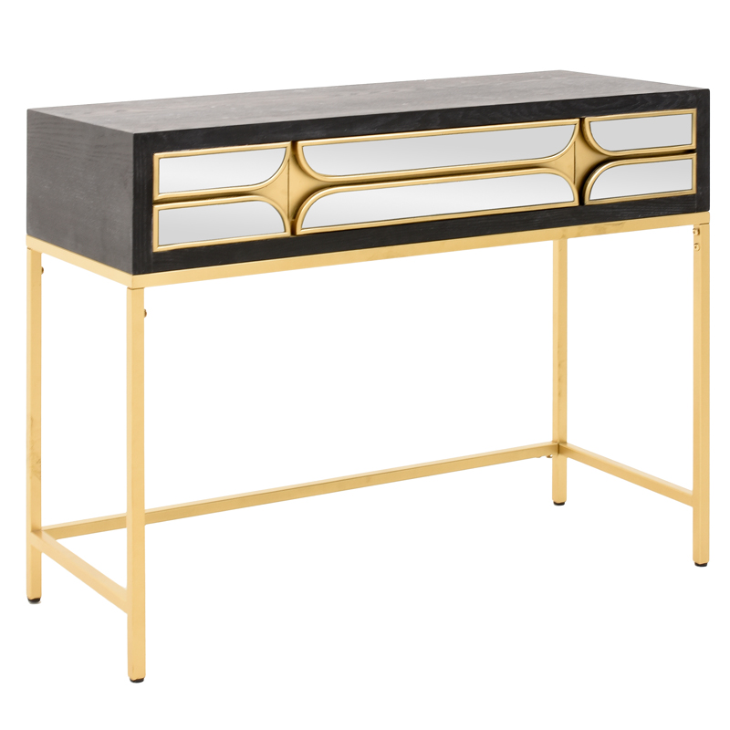 Консоль Eloisa Console Золотой Черный Консоль Eloisa Console Золотой Черный в Барнауле | Loft Concept