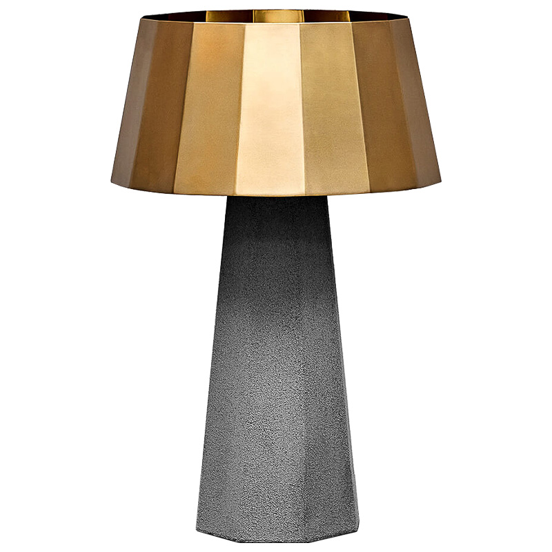 Настольная лампа Noe Concrete table lamp Серый Золотой в Барнауле | Loft Concept 