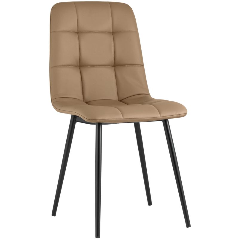 Стул NANCY S Chair Экокожа Цвет Капучино Бежевый Черный Стул NANCY S Chair Экокожа Цвет Капучино Бежевый Черный в Барнауле | Loft Concept