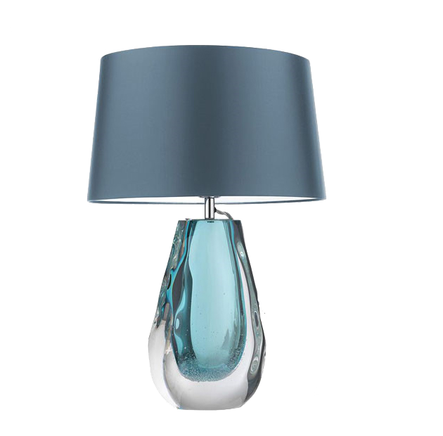 Настольная лампа Anya Peacock Table Lamp Хром Прозрачный Голубой Настольная лампа Anya Peacock Table Lamp Хром Прозрачный Голубой в Барнауле | Loft Concept