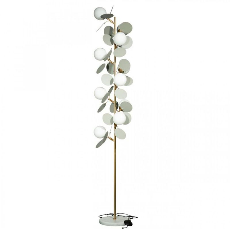 Торшер MATISSE Floor Lamp Gray Серый Золотой Белый Торшер MATISSE Floor Lamp Gray Серый Золотой Белый в Барнауле | Loft Concept