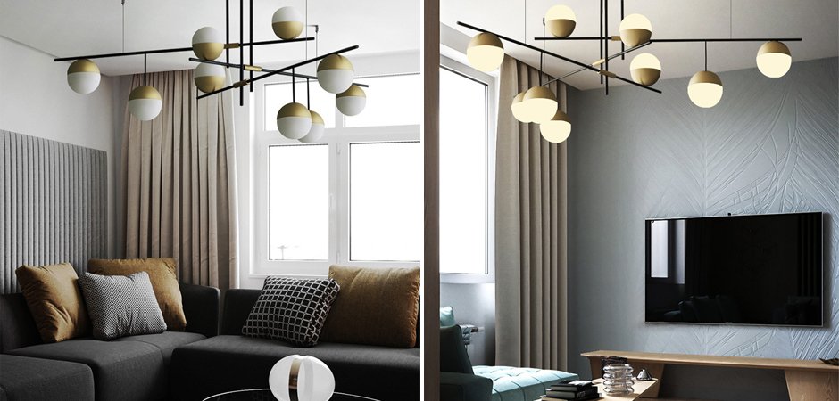 Люстра Balls white & brass 9 Люстра Balls white & brass 9 - Loft-Concept в Барнауле