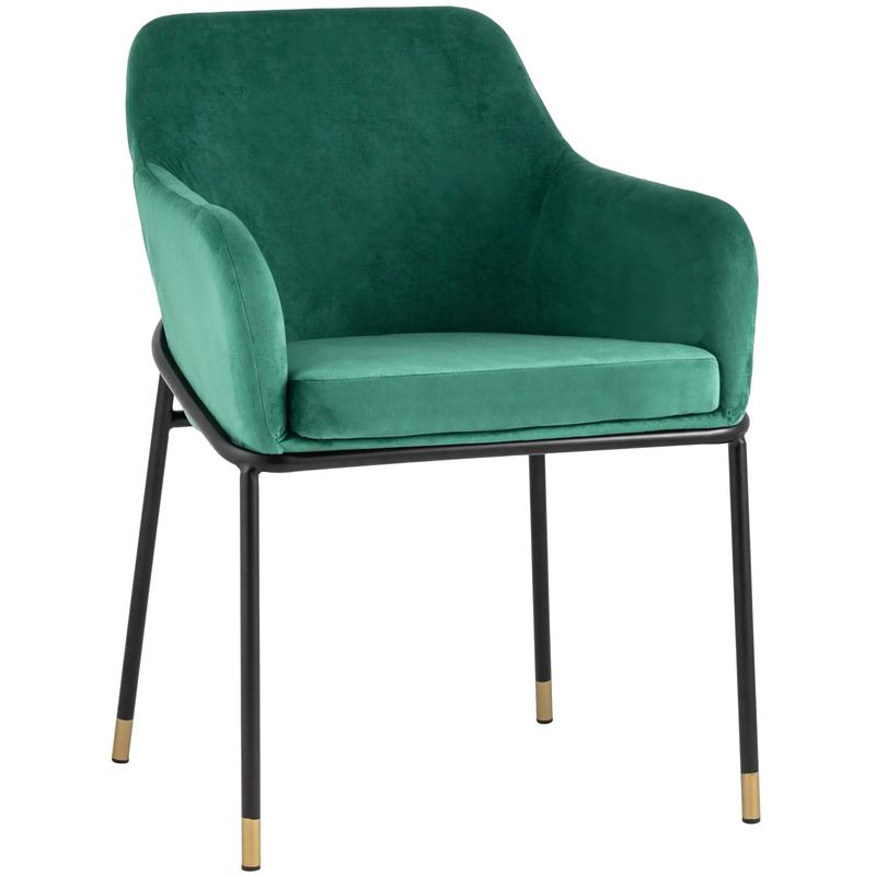 Стул Sandra Chair Зеленый Велюр Зеленый Черный Стул Sandra Chair Зеленый Велюр Зеленый Черный в Барнауле | Loft Concept