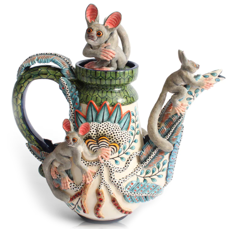Чайник Лимуры Bush Baby Coffee Pot Голубой Зеленый Чайник Лимуры Bush Baby Coffee Pot Голубой Зеленый в Барнауле | Loft Concept