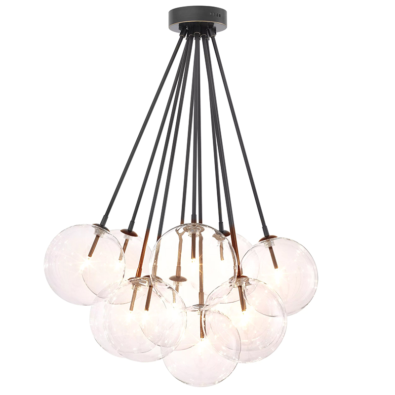 Люстра Eichholtz Ceiling Lamp Molecule Bronze Прозрачное Стекло Темная бронза Люстра Eichholtz Ceiling Lamp Molecule Bronze Прозрачное Стекло Темная бронза в Барнауле | Loft Concept
