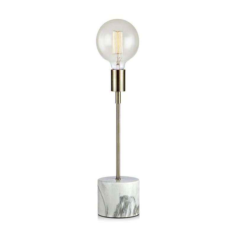 Настольная лампа Marble Top Brass Tall Латунь Белый Настольная лампа Marble Top Brass Tall Латунь Белый в Барнауле | Loft Concept