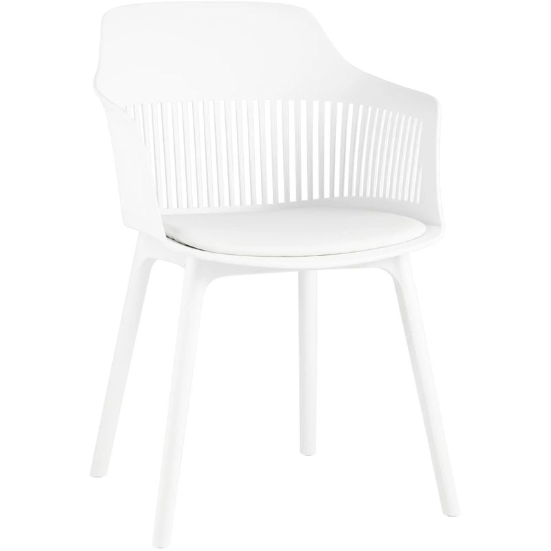 Стул Crocus Chair Белый цвет Подушка эко-кожа Белый Стул Crocus Chair Белый цвет Подушка эко-кожа Белый в Барнауле | Loft Concept