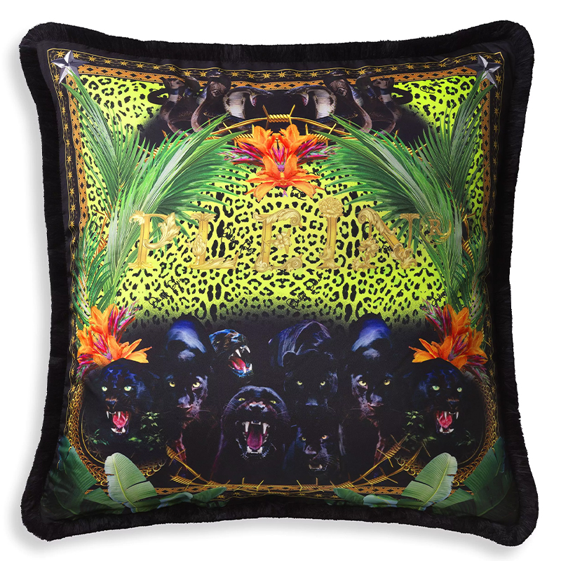 Подушка Philipp Plein Cushion Silk Jungle 70 x 70 Черный Мульти Подушка Philipp Plein Cushion Silk Jungle 70 x 70 Черный Мульти в Барнауле | Loft Concept