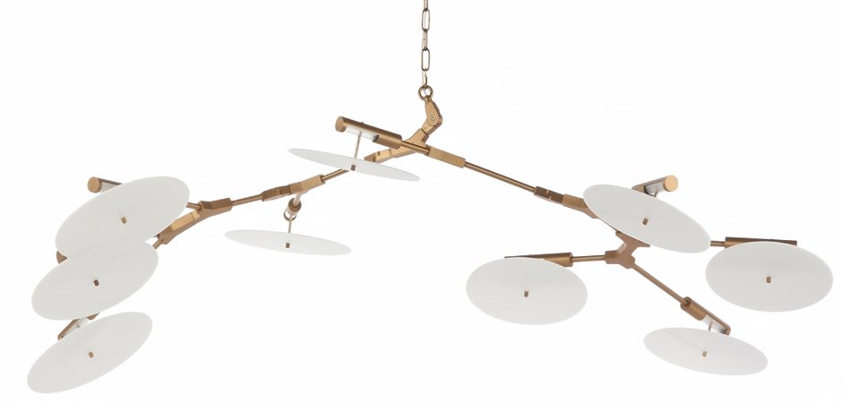 Люстра White Disc 9 ламп Люстра White Disc 9 ламп - Loft-Concept в Барнауле