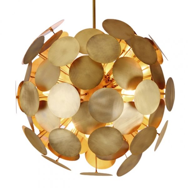 Люстра Metal Disc Chandelier Латунь Люстра Metal Disc Chandelier Латунь в Барнауле | Loft Concept