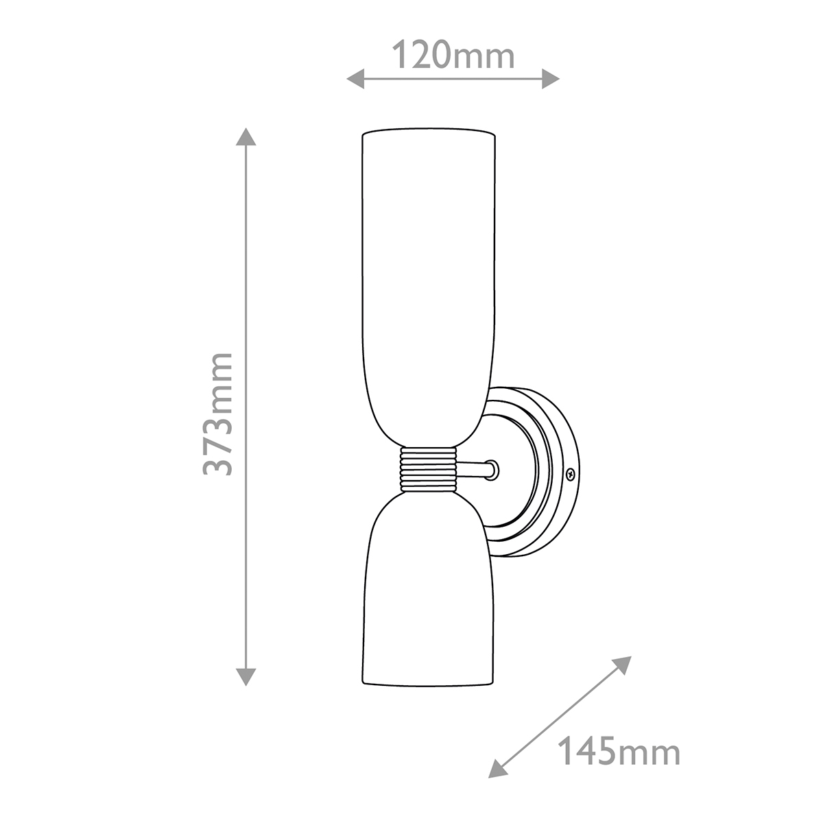 Бра для ванных комнат вертикальное с двумя матовыми белыми стеклянными плафонами Hinkley в Барнауле