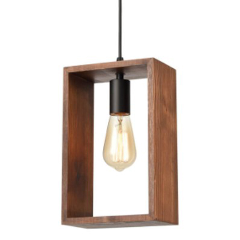 Подвесной светильник Bismark Wooden Коричневый Черный Подвесной светильник Bismark Wooden Коричневый Черный в Барнауле | Loft Concept