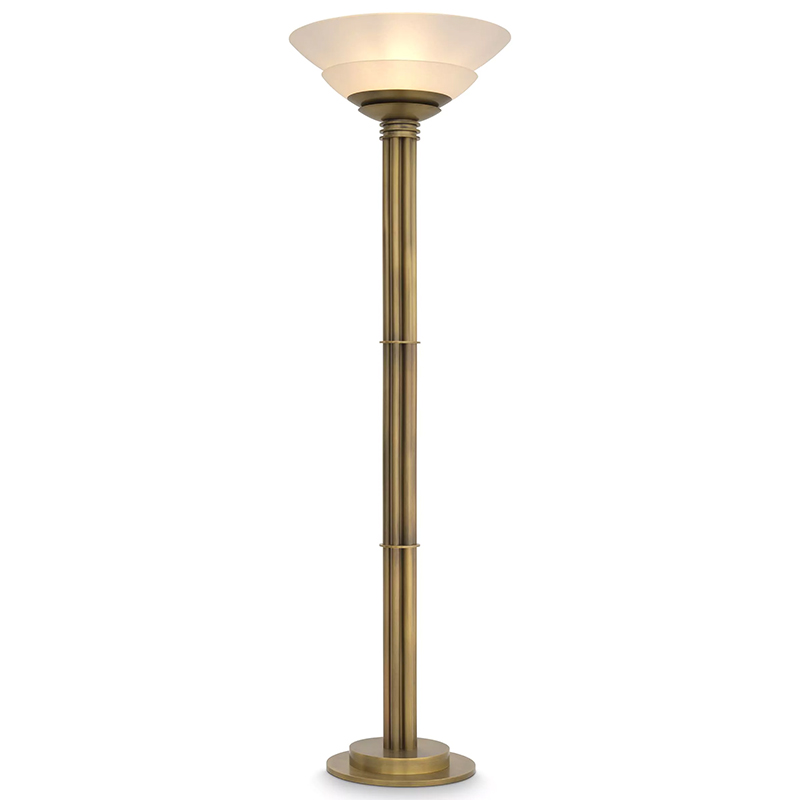 Торшер Eichholtz Floor Lamp Figaro Латунь Белый в Барнауле | Loft Concept 