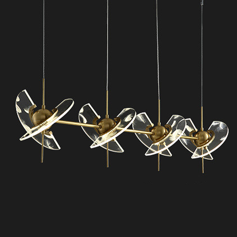 Люстра FLY Chandelier line Латунь Прозрачный Люстра FLY Chandelier line Латунь Прозрачный в Барнауле | Loft Concept