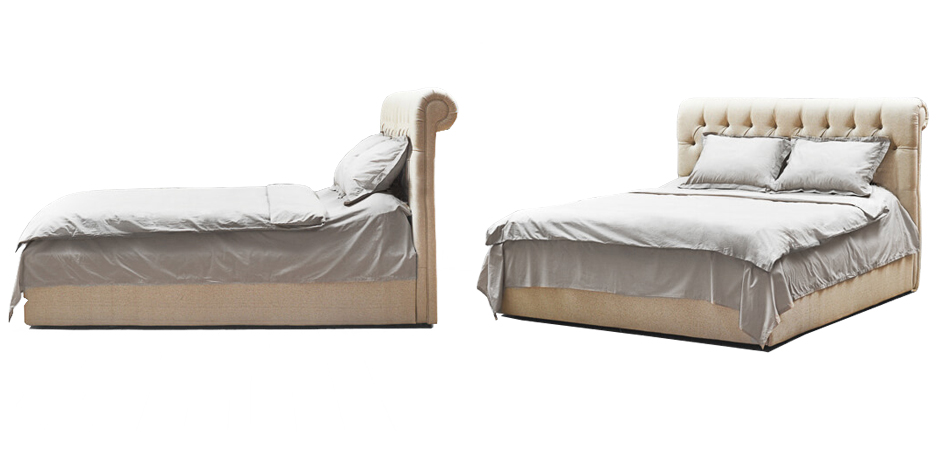 Кровать Beige Capitone Bed Кровать Beige Capitone Bed - Loft-Concept в Барнауле