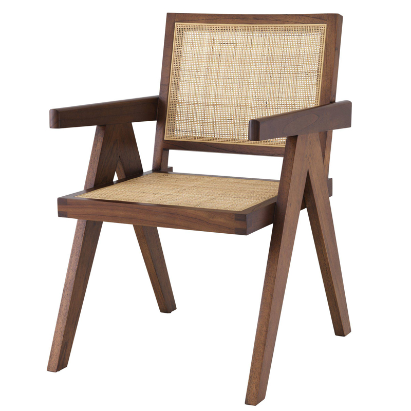 Стул Eichholtz Dining Chair Aristide brown Коричневый Бежевый Стул Eichholtz Dining Chair Aristide brown Коричневый Бежевый в Барнауле | Loft Concept