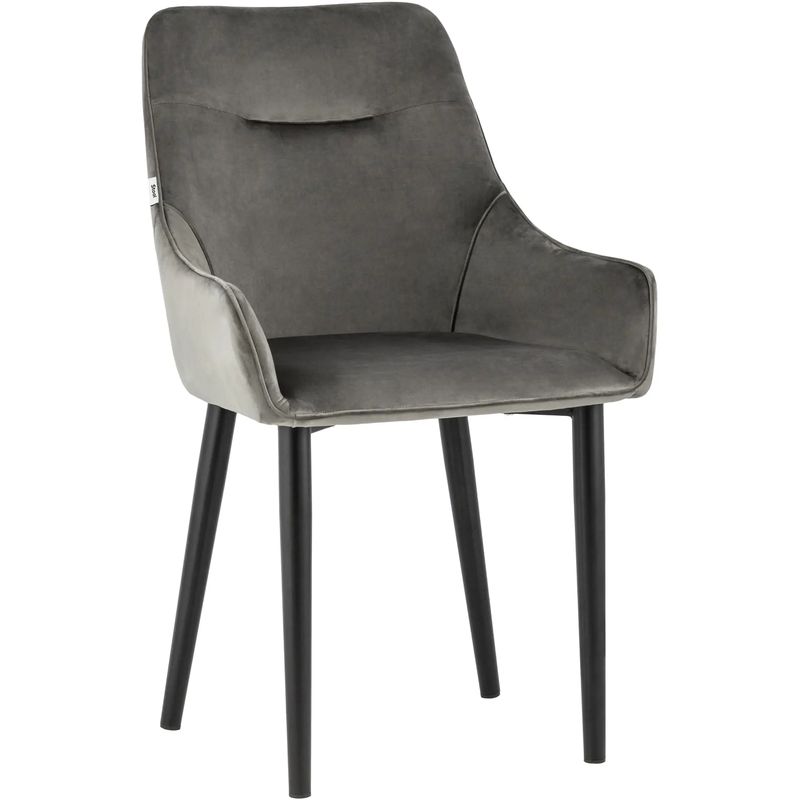 Стул Joan Chair Велюр Графит Графит Черный Стул Joan Chair Велюр Графит Графит Черный в Барнауле | Loft Concept
