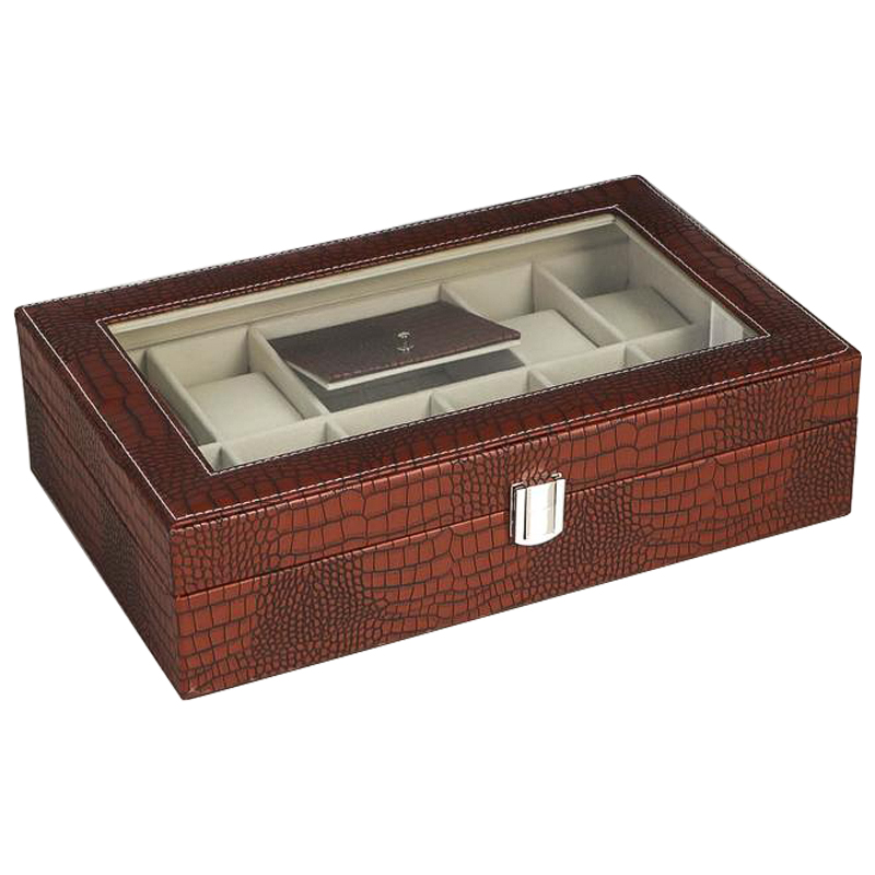 Шкатулка для часов Eyre Watch Box Коричневый Бежевый Шкатулка для часов Eyre Watch Box Коричневый Бежевый в Барнауле | Loft Concept