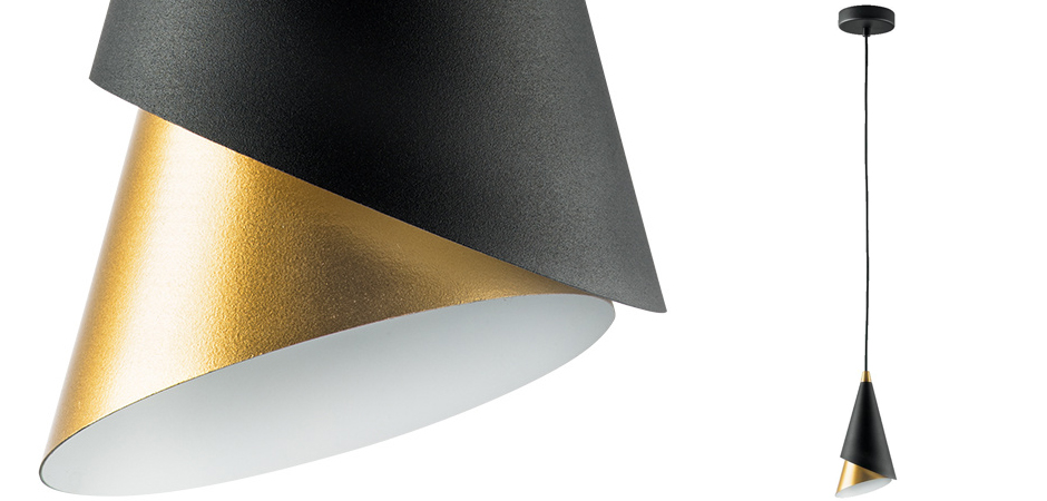 Подвесной светильник Lucio Black and Gold One Подвесной светильник Lucio Black and Gold One - Loft-Concept в Барнауле