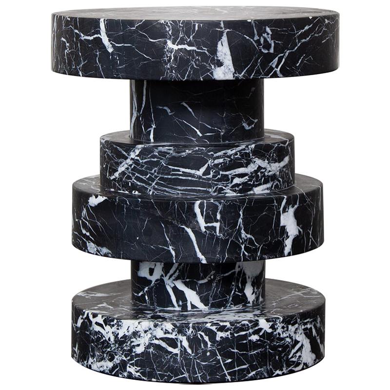 Приставной стол Apollo Stool Nero Marquina дизайн Kelly Wearstler Черно-белый Черный Мрамор Nero Приставной стол Apollo Stool Nero Marquina дизайн Kelly Wearstler Черно-белый Черный Мрамор Nero в Барнауле | Loft Concept