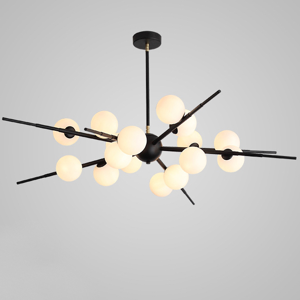 Люстра Cherry Bomb 16 balls black Черный Белый Люстра Cherry Bomb 16 balls black Черный Белый в Барнауле | Loft Concept