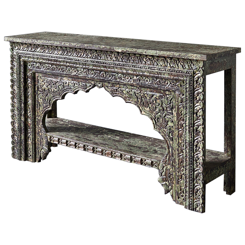 Консоль Manju Console Античный зеленый Консоль Manju Console Античный зеленый в Барнауле | Loft Concept