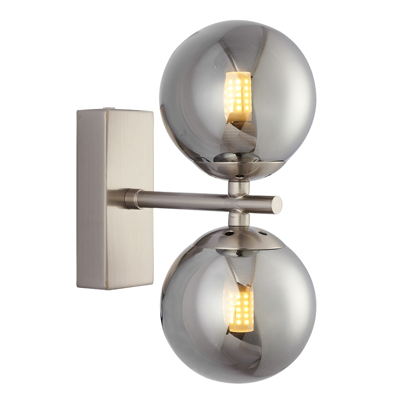 Бра Berries Sconce smok Никель Стекло Смок Бра Berries Sconce smok Никель Стекло Смок в Барнауле | Loft Concept