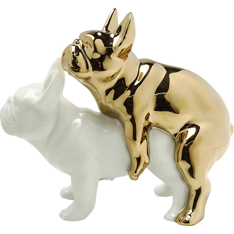 Статуэтка Bulldog Lovers Белый Золотой Статуэтка Bulldog Lovers Белый Золотой в Барнауле | Loft Concept