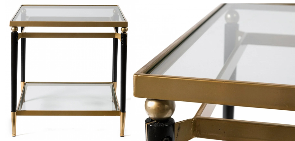 Приставной столик Black & Gold Table two-tier Приставной столик Black & Gold Table two-tier - Loft-Concept в Барнауле