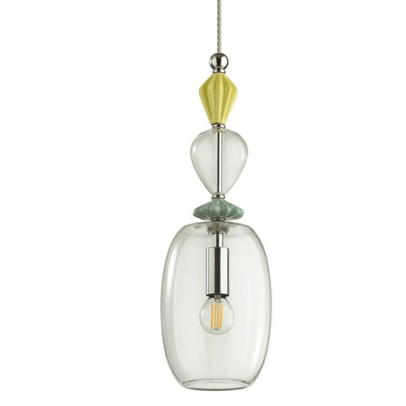 Подвесной светильник Iris Glas hanging lamp candy B chrome Прозрачное Стекло Прозрачный желтый Голубой Хром Прозрачный зеленый Подвесной светильник Iris Glas hanging lamp candy B chrome Прозрачное Стекло Прозрачный желтый Голубой Хром Прозрачный зеленый в Барнауле | Loft Concept