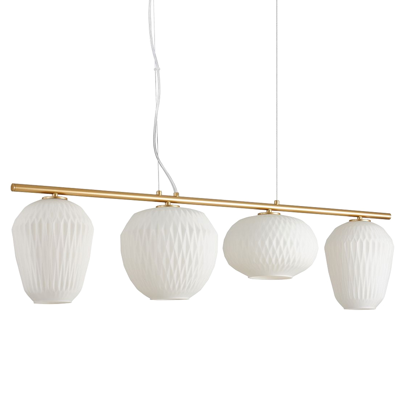 Люстра Foscarini c Белыми Плафонами матовое золото Белый Люстра Foscarini c Белыми Плафонами матовое золото Белый в Барнауле | Loft Concept