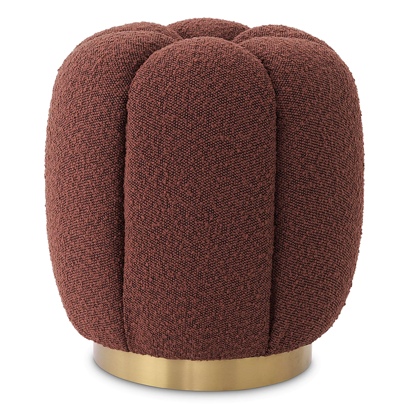 Пуф Eichholtz Stool Orchanic Boucle Rouge Бургундский красный Латунь Пуф Eichholtz Stool Orchanic Boucle Rouge Бургундский красный Латунь в Барнауле | Loft Concept