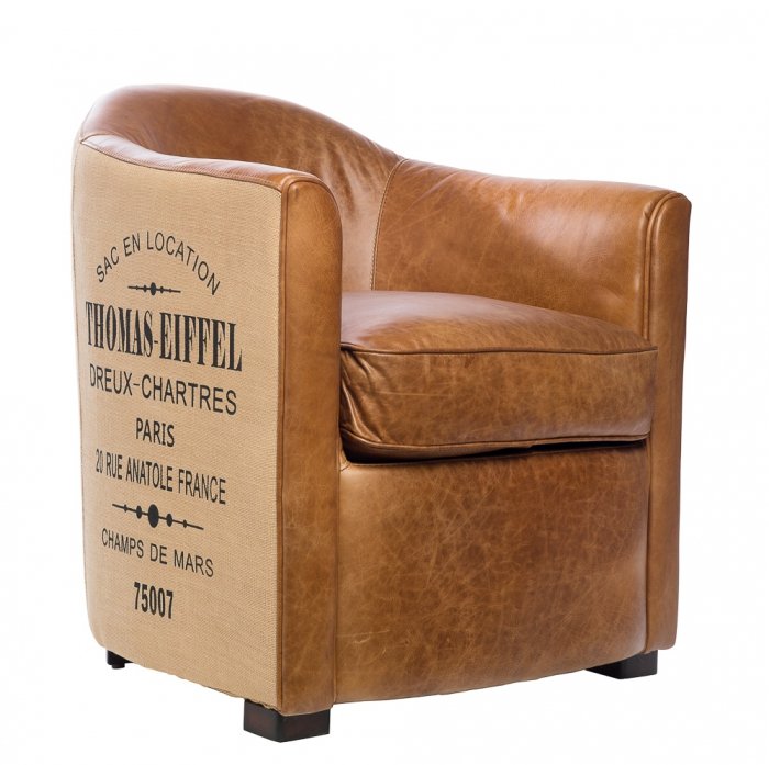 Кресло Tomas-Eiffiel Leather Коричневый Кресло Tomas-Eiffiel Leather Коричневый в Барнауле | Loft Concept