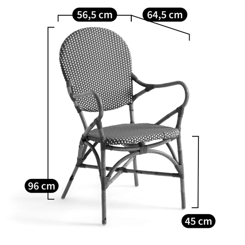 Кресло плетеное из ротанга Ronald Black White Rattan Chair Кресло плетеное из ротанга Ronald Black White Rattan Chair в Барнауле