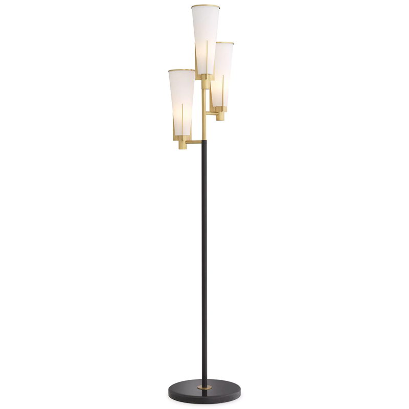 Торшер Eichholtz Floor Lamp Dino Белый Латунь Черный Мрамор Nero Торшер Eichholtz Floor Lamp Dino Белый Латунь Черный Мрамор Nero в Барнауле | Loft Concept