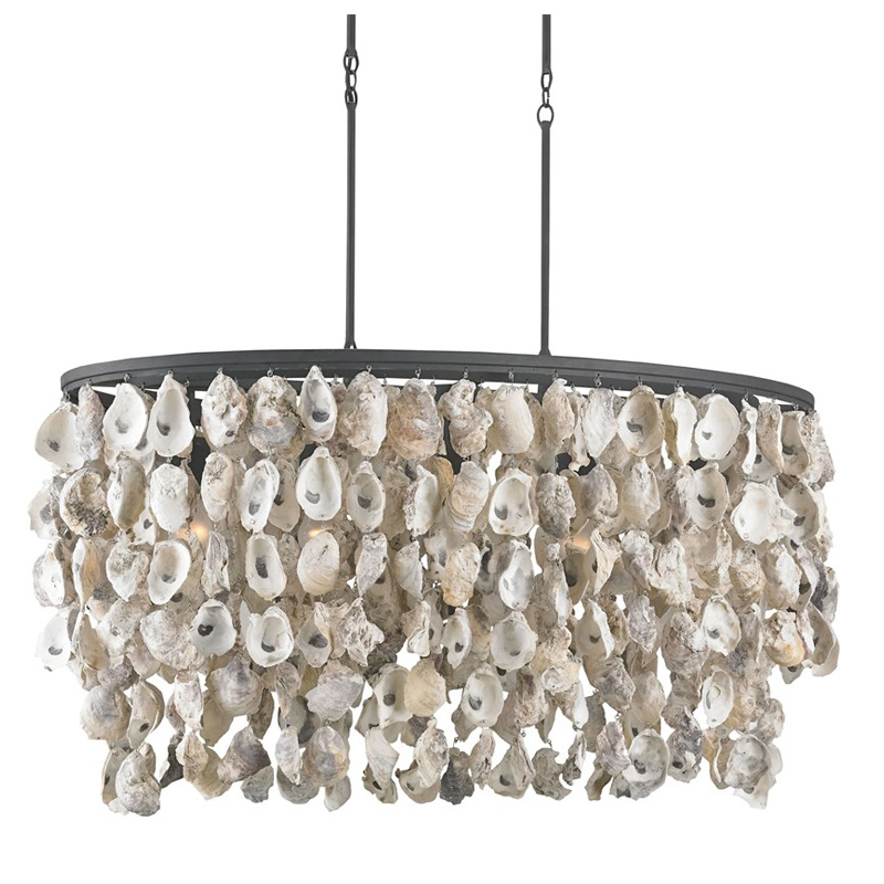 Люстра из натуральных ракушек Stillwater Oval Chandelier Люстра из натуральных ракушек Stillwater Oval Chandelier в Барнауле | Loft Concept