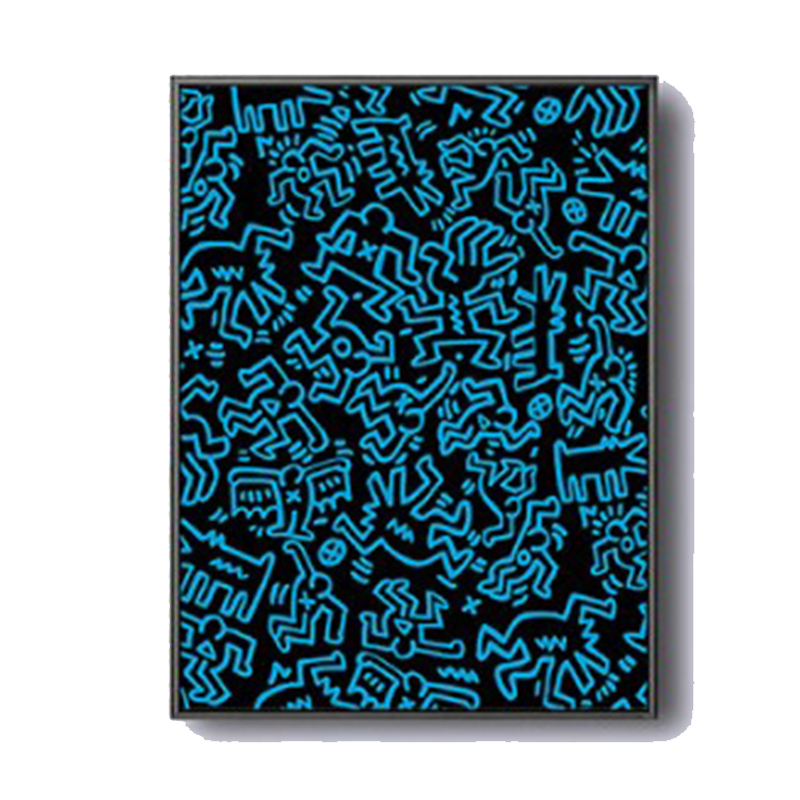 Постер Keith Haring 7 Черный Синий Постер Keith Haring 7 Черный Синий в Барнауле | Loft Concept