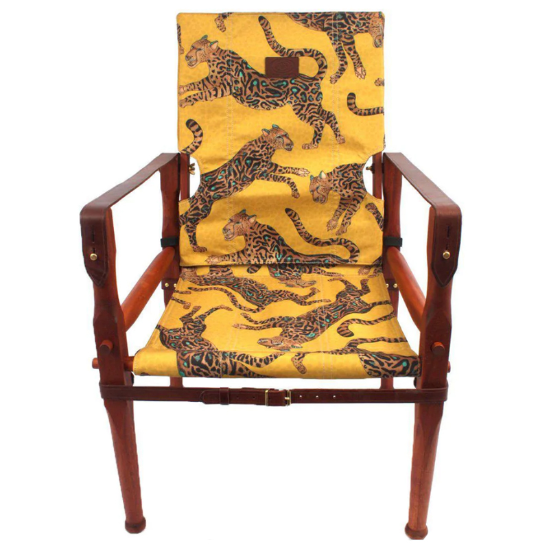 Кресло Сафари с орнаментом Roorkhee Chair Оранжевый Кресло Сафари с орнаментом Roorkhee Chair Оранжевый в Барнауле | Loft Concept