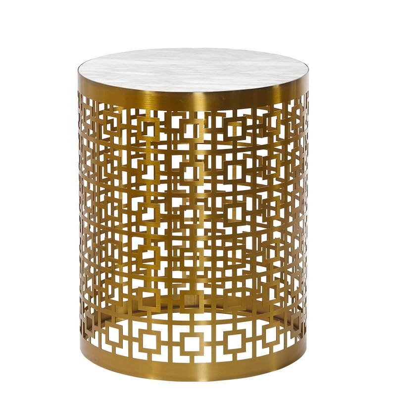 Приставной стол Artesia Side Table Table White Глянцевое золото Белый в Барнауле | Loft Concept 