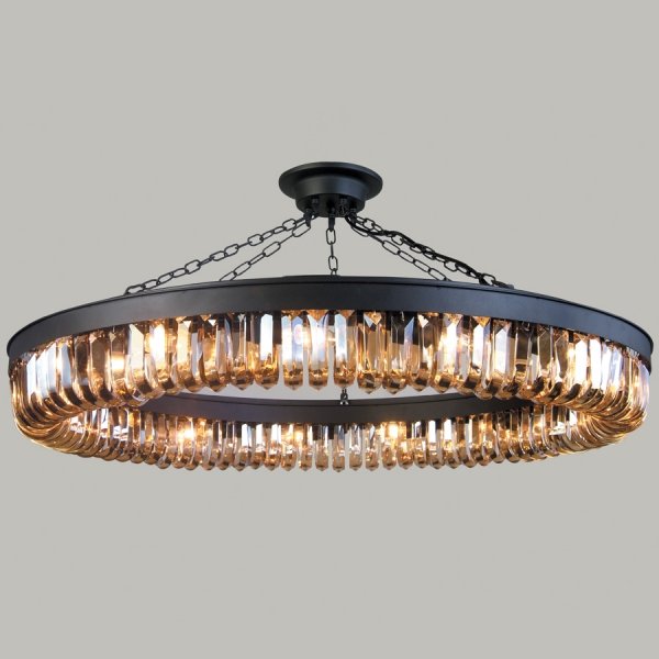 Люстра Retro Frozen Glass Chandelier 15 Черный Люстра Retro Frozen Glass Chandelier 15 Черный в Барнауле | Loft Concept