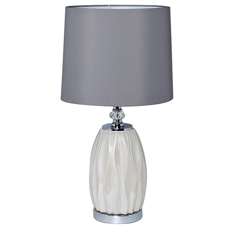 Настольная лампа Christer Table Lamp white glass Голубой Серый Никель Настольная лампа Christer Table Lamp white glass Голубой Серый Никель в Барнауле | Loft Concept