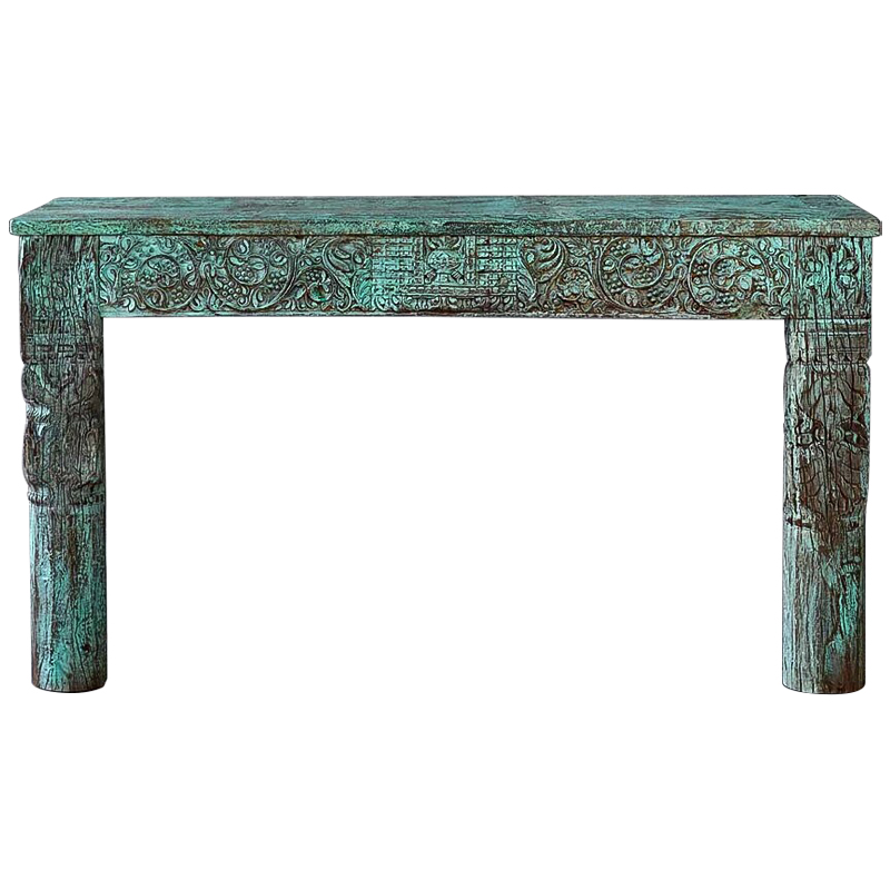 Консоль Aravind Console Бирюзовый Коричневый винтаж Консоль Aravind Console Бирюзовый Коричневый винтаж в Барнауле | Loft Concept