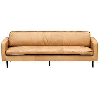 Диван Hubert Beige Leather Sofa Бежевый Диван Hubert Beige Leather Sofa Бежевый в Барнауле | Loft Concept