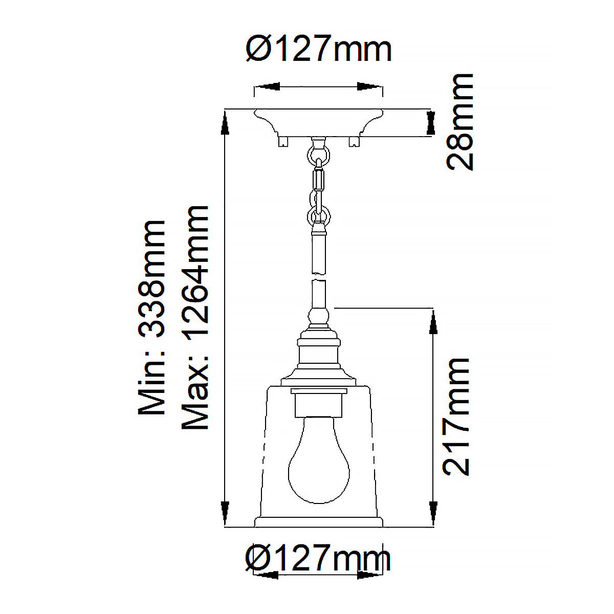 Подвесной светильник со стеклянным плафоном в форме колокола с эффектом пузырьков Kichler в Барнауле