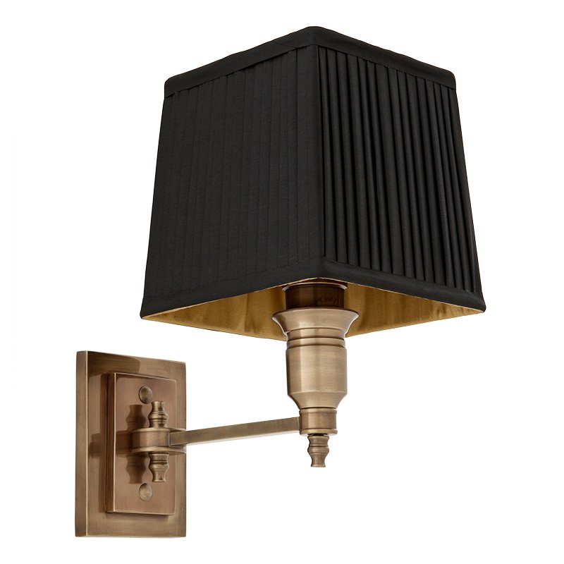 Бра Wall Lamp Lexington Single Brass+Black Латунь Античная полированная Черный Бра Wall Lamp Lexington Single Brass+Black Латунь Античная полированная Черный в Барнауле | Loft Concept