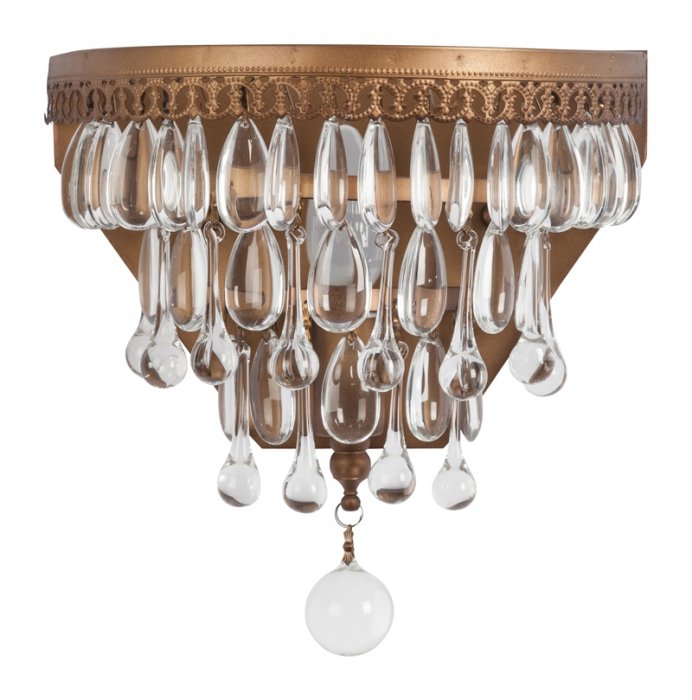Бра Clarissa Glass Drop Sconce Бронза Бра Clarissa Glass Drop Sconce Бронза в Барнауле | Loft Concept