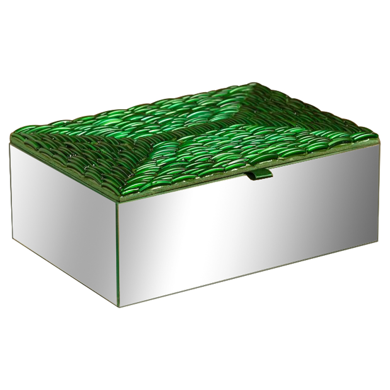 Шкатулка Green Scales Mirrored Box Зеленый Зеркало Шкатулка Green Scales Mirrored Box Зеленый Зеркало в Барнауле | Loft Concept