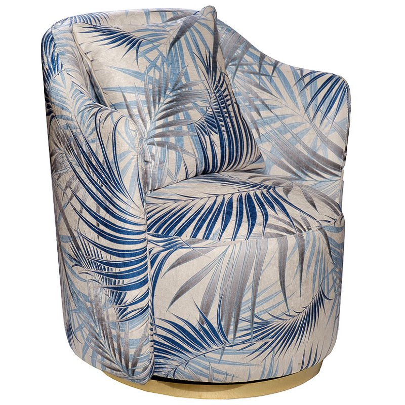 Кресло Foliage Grey Armchair Серый Бежево-серый Синий Голубой Золотой Кресло Foliage Grey Armchair Серый Бежево-серый Синий Голубой Золотой в Барнауле | Loft Concept