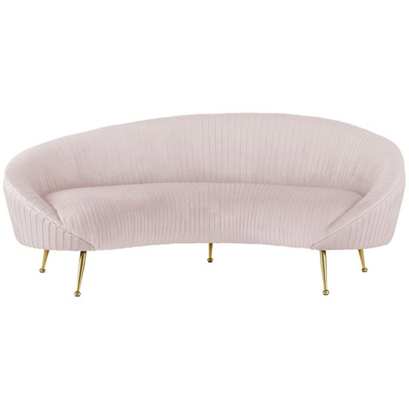 Диван Pebernat Lounge Sofa light pink Золотой Розовый пастельный Диван Pebernat Lounge Sofa light pink Золотой Розовый пастельный в Барнауле | Loft Concept