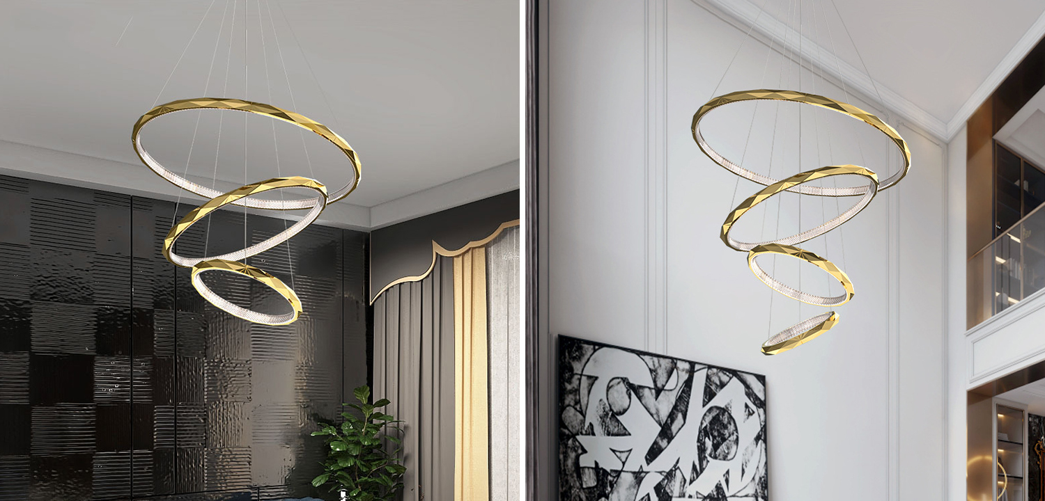 Люстра Horizontal Ring Gold Chandelier - фото №1